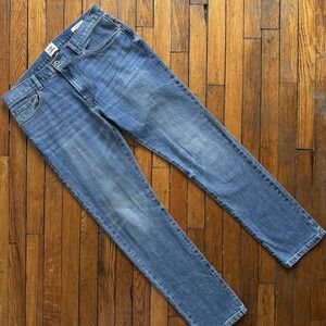 Flint and Tinder Jeans Slim Fit Stretch Light Blue Denim Pant Men Measured 34x31